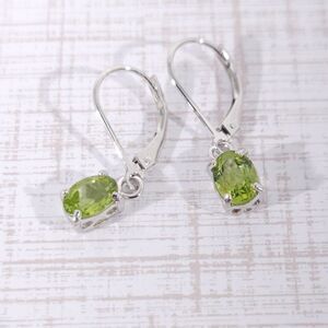 Peridot 1.6 Carats tw Dangle Earrings in Sterling Silver